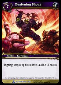 warcraft tcg servants of betrayer deafening shout