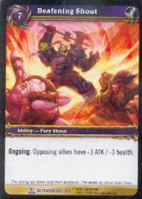 warcraft tcg archives deafening shout foil