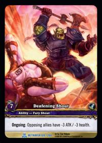 warcraft tcg archives deafening shout ea foil