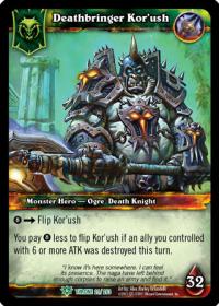 warcraft tcg foil hero cards deathbringer kor ush foil hero