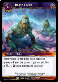 warcraft tcg throne of the tides death s duo