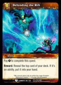 warcraft tcg war of the elements defending the rift