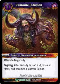 warcraft tcg war of the ancients demonic infusion