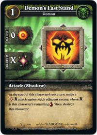 wow minis core action cards demon s last stand
