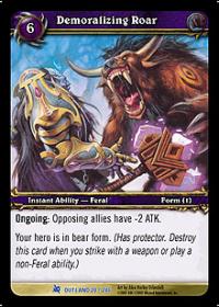 warcraft tcg fires of outland demoralizing roar