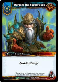 warcraft tcg foil hero cards deragor the earthsworn foil hero