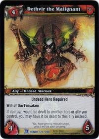 warcraft tcg foil and promo cards dethvir the malignant foil