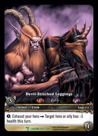 warcraft tcg extended art devil stitched leggings ea