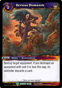 warcraft tcg war of the ancients devious dismantle