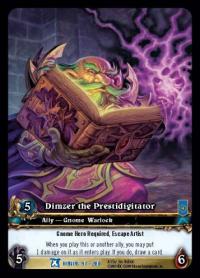 warcraft tcg extended art dimzer the prestidigitator ea