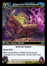 warcraft tcg fields of honor dimzer the prestidigitator