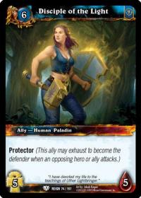 warcraft tcg reign of fire disciple of the light