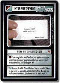 star trek 1e fajo collection dixon hill s business card