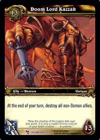 warcraft tcg march of legion doom lord kazzak