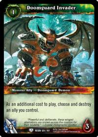 warcraft tcg reign of fire doomguard invader