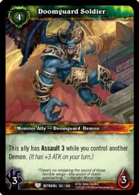 warcraft tcg betrayal of the guardian doomguard soldier