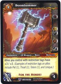 warcraft tcg reign of fire doomhammer