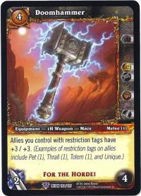 warcraft tcg reign of fire doomhammer