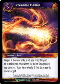 warcraft tcg war of the elements draconic flames