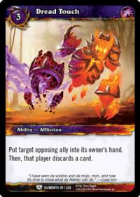 warcraft tcg war of the elements dread touch
