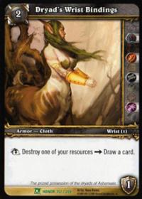 warcraft tcg archives dryad s wrist bindings foil