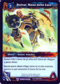 warcraft tcg throne of the tides italian dulvar hand of the light italian