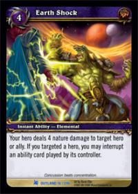 warcraft tcg archives earth shock foil