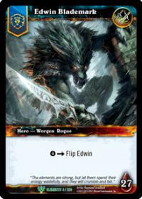 warcraft tcg war of the elements edwin blademark