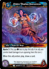 warcraft tcg war of the ancients eldre thalas sorceress