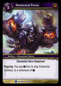 warcraft tcg heroes of azeroth elemental focus