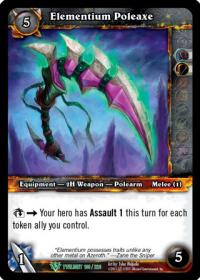 warcraft tcg twilight of the dragons elementium poleaxe