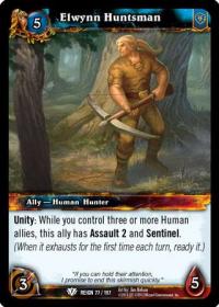 warcraft tcg reign of fire elwynn huntsman