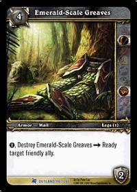 warcraft tcg fires of outland emerald scale greaves