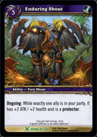 warcraft tcg archives enduring shout foil