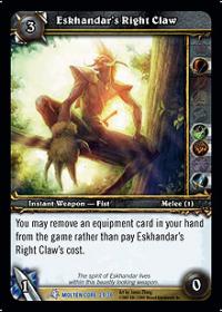 warcraft tcg molten core eskhandar s right claw