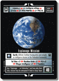 star trek 1e reflections 1 espionage mission foil