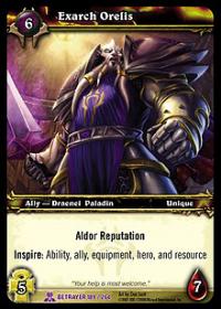 warcraft tcg servants of betrayer exarch orelis