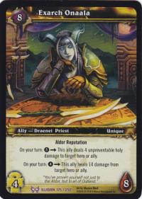 warcraft tcg foil and promo cards exarch onaala foil