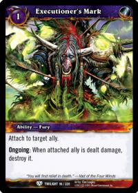 warcraft tcg twilight of the dragons executioner s mark