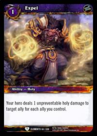 warcraft tcg war of the elements expel