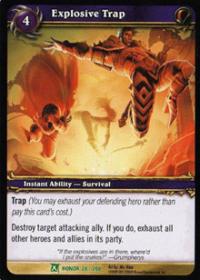 warcraft tcg archives explosive trap foil