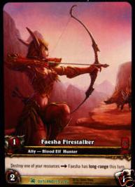 warcraft tcg extended art faesha firestalker ea