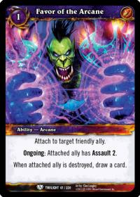 warcraft tcg twilight of the dragons favor of the arcane