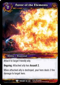 warcraft tcg twilight of the dragons favor of the elements