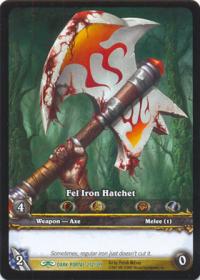 warcraft tcg extended art fel iron hatchet ea