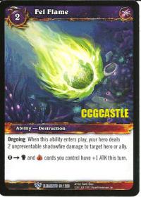 warcraft tcg war of the elements fel flame