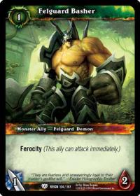 warcraft tcg reign of fire felguard basher