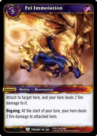 warcraft tcg twilight of the dragons fel immolation