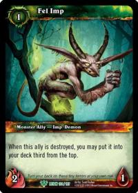 warcraft tcg reign of fire fel imp