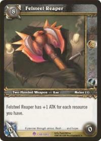 warcraft tcg crafted cards felsteel reaper